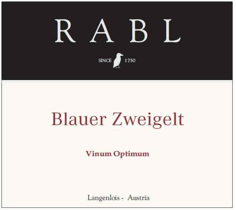 Weingut Rabl Vinum Optimum Blauer Zweigelt 2013 Front Label