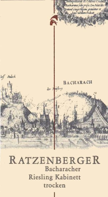 Weingut Ratzenberger Bacharacher Kabinett Trocken Riesling 2014 Front Label