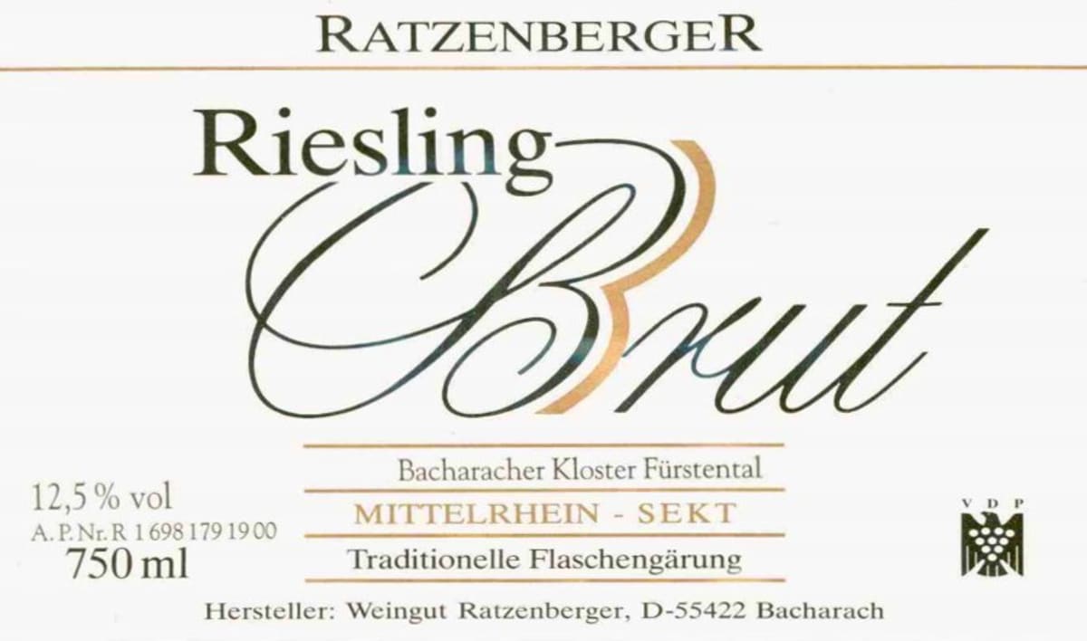 Weingut Ratzenberger Bacharacher Kloster Furstental Riesling Brut 2007 Front Label