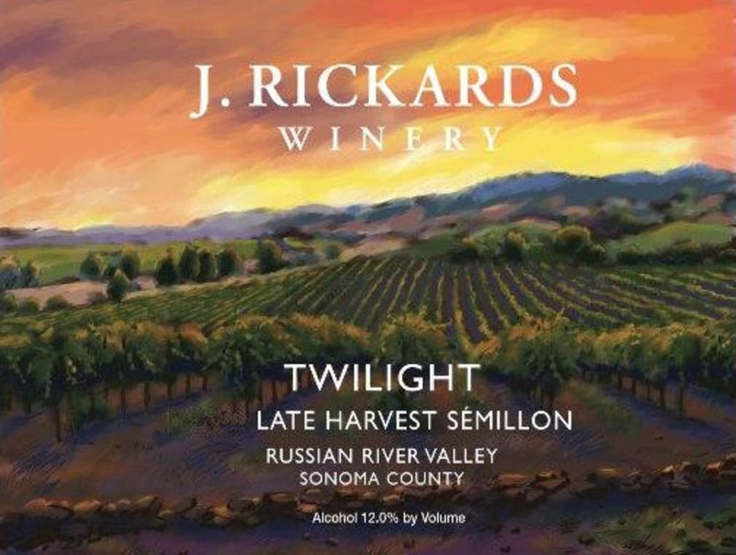 J. Rickards Winery Twilight Late Harvest Semillon 2013 Front Label