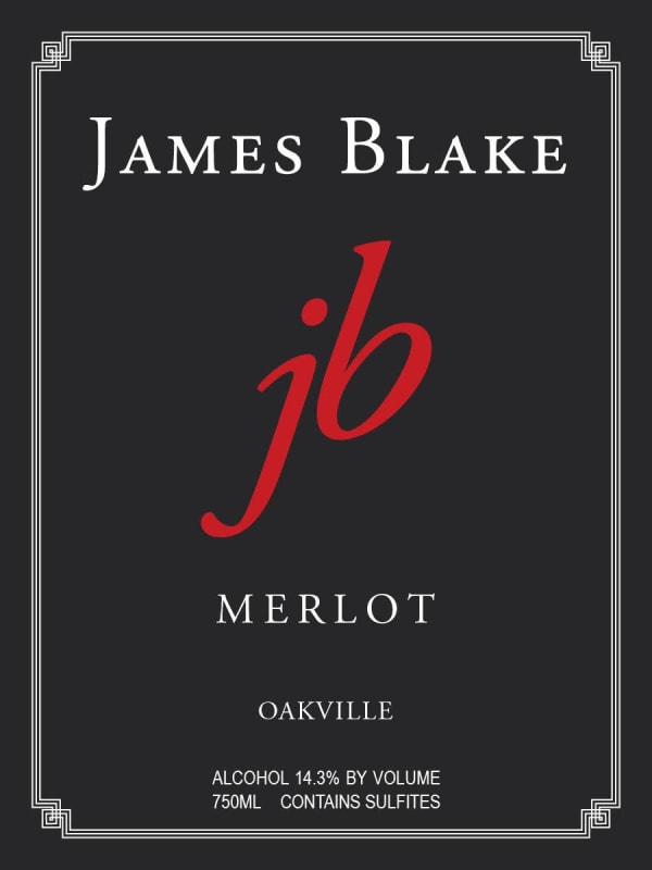 James Blake Wines Merlot 2009 Front Label