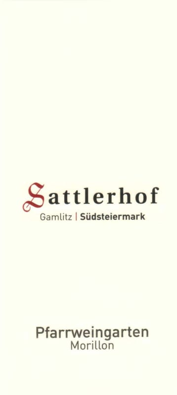 Weingut Sattlerhof Pfarrweingarten Morillon Grosse STK Lage 2009 Front Label