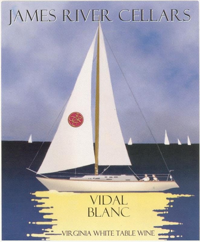 James River Cellars Vidal Blanc 2008 Front Label