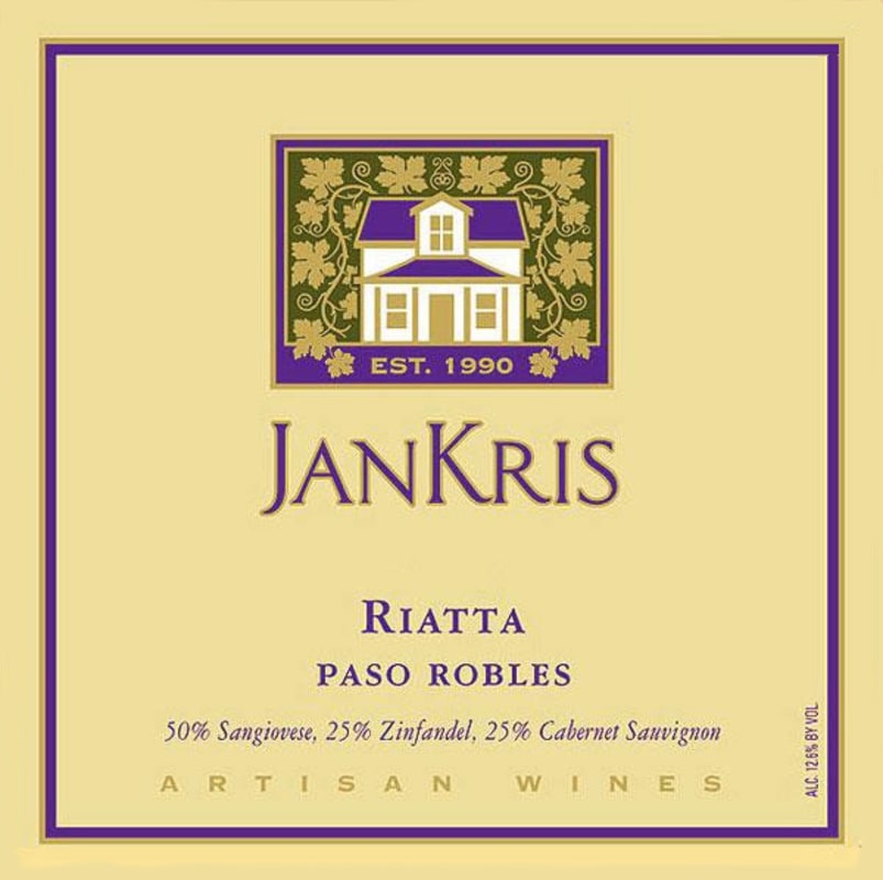 JanKris Winery Riatta 2009 Front Label