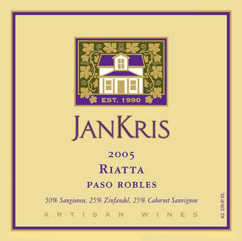 JanKris Winery Riatta 2005 Front Label