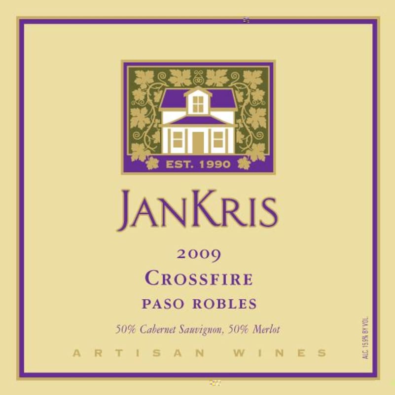 JanKris Winery Crossfire 2009 Front Label