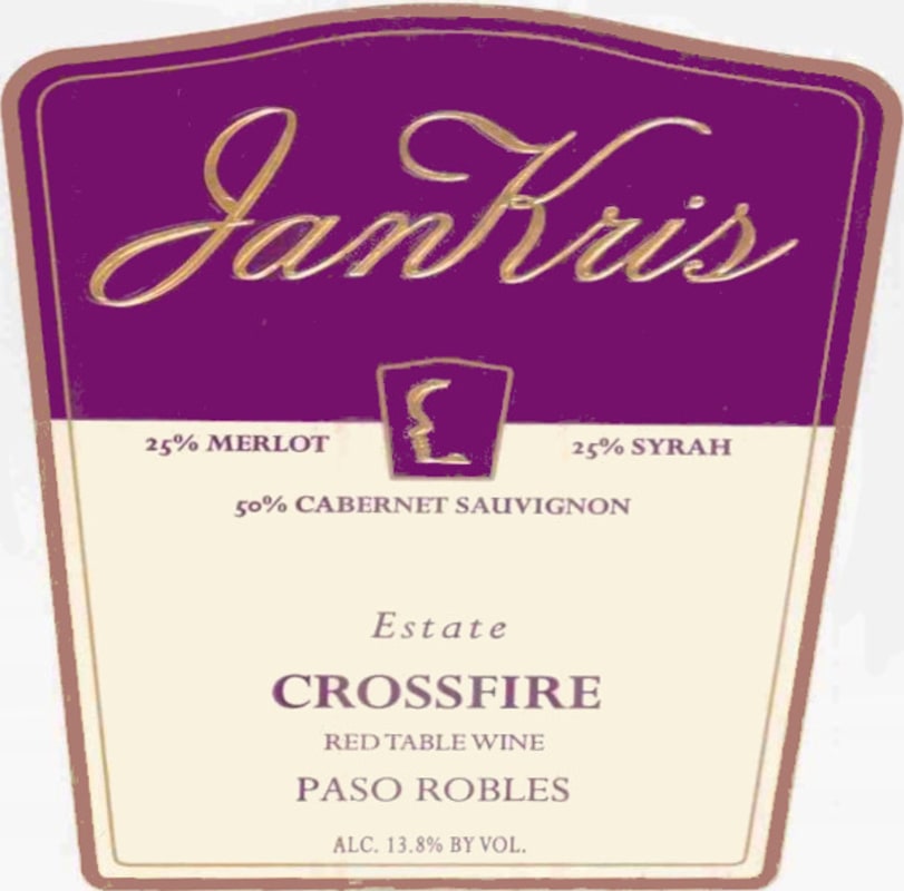 JanKris Winery Crossfire 2003 Front Label