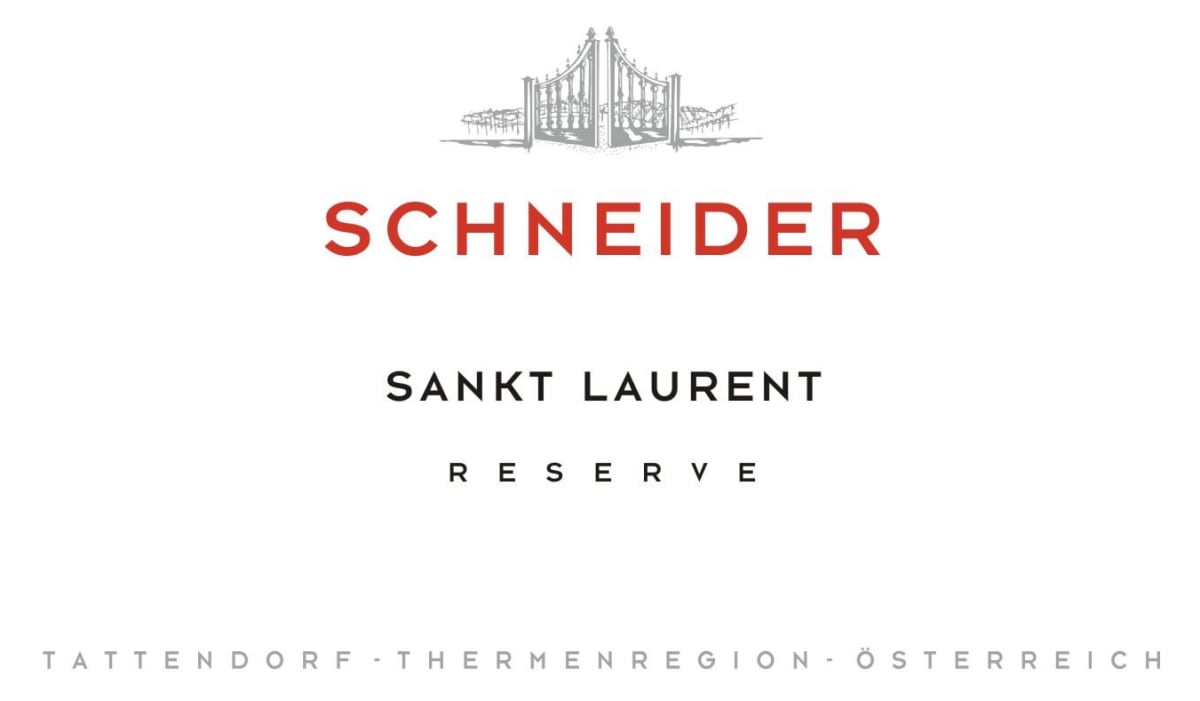 Weingut Schneider Austria Sankt Laurent Reserve 2013 Front Label