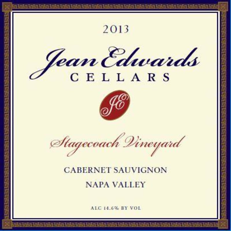 Jean Edwards Cellars Stagecoach Vineyard Cabernet Sauvignon 2013 Front Label