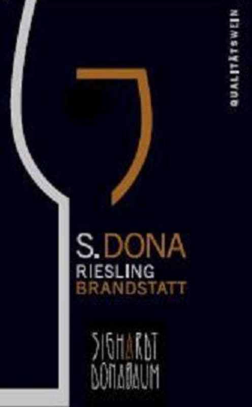 Weingut Sighardt Donabaum S.Dona Grand Select Brandstatt Riesling 2008 Front Label