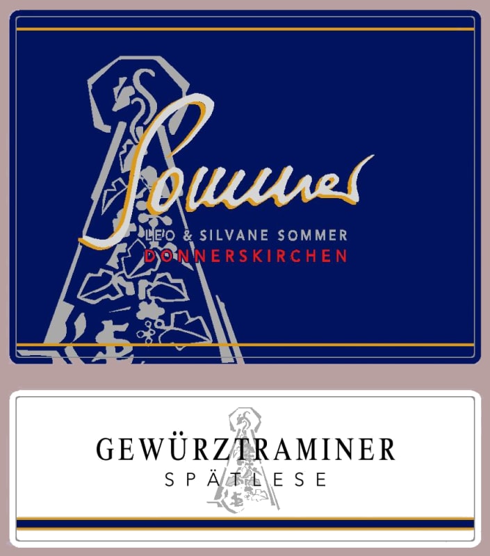 Weingut Sommer, Donnerskirchen Gewurztraminer Spatlese 2015 Front Label