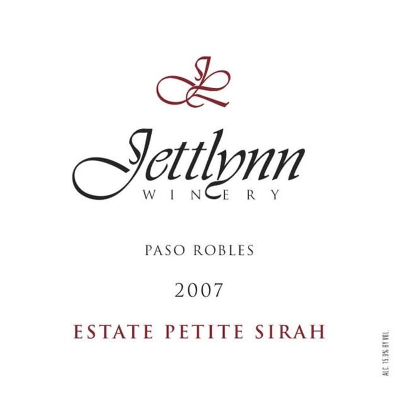 Jettlynn Winery Estate Petite Sirah 2007 Front Label