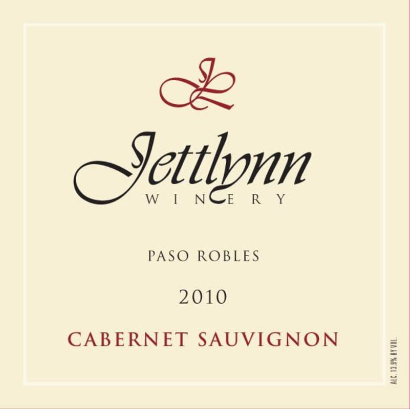 Jettlynn Winery Cabernet Sauvignon 2010 Front Label