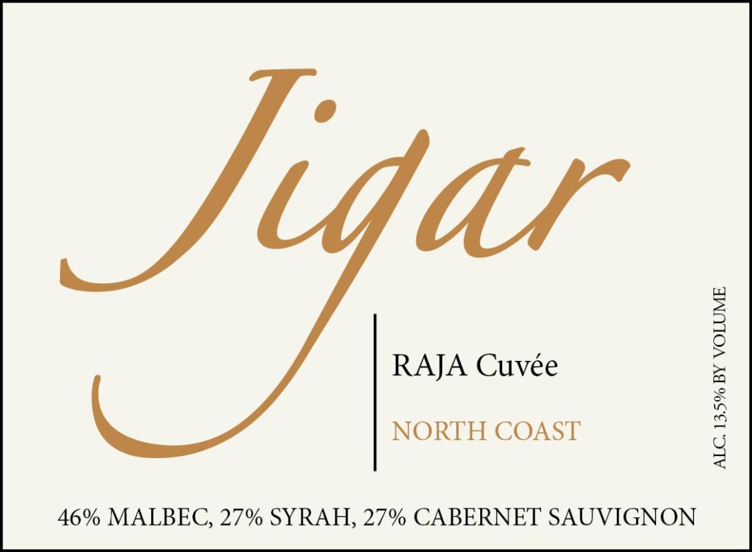 Jigar Wines Raja Cuvee 2013 Front Label