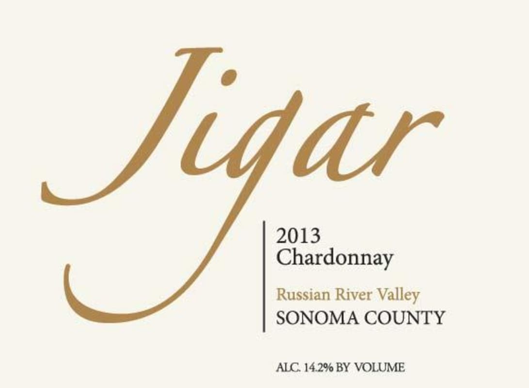Jigar Wines Chardonnay 2013 Front Label