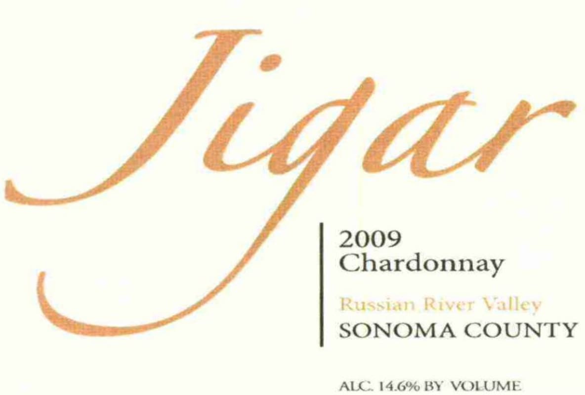 Jigar Wines Chardonnay 2009 Front Label