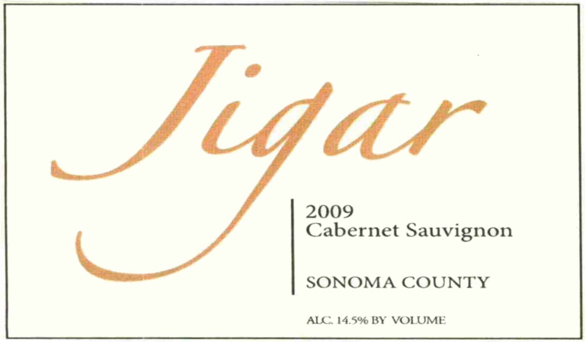 Jigar Wines Cabernet Sauvignon 2009 Front Label