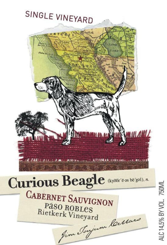Jim Tonjum Cellars Curious Beagle Rietkerk Single Vineyard Cabernet Sauvignon 2007 Front Label