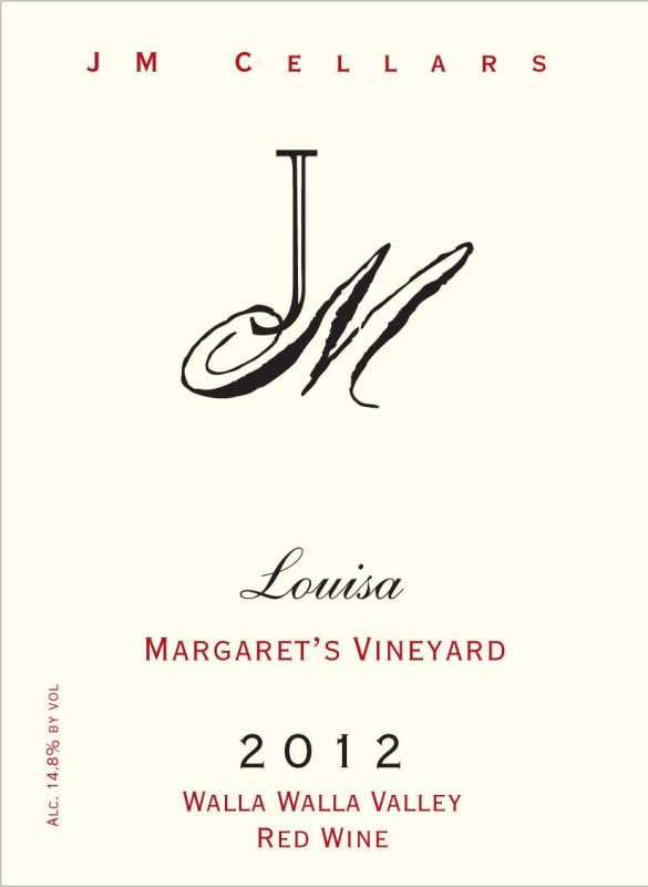 JM Cellars Louisa Margarets Vineyard Merlot 2012 Front Label