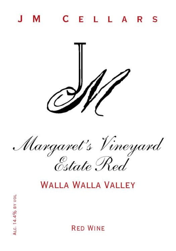 JM Cellars Margarets Vineyard Estate Red 2012 Front Label