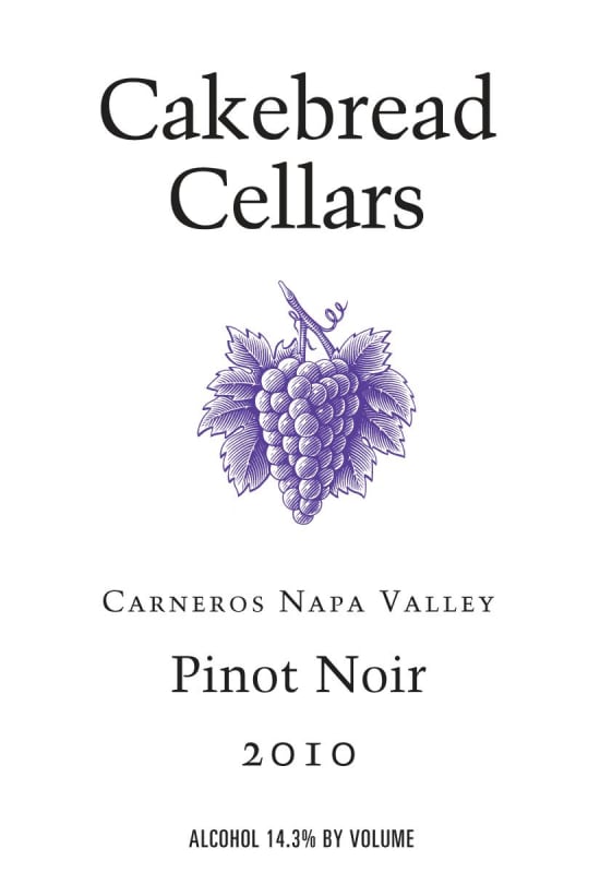 Cakebread Carneros Pinot Noir 2010 Front Label