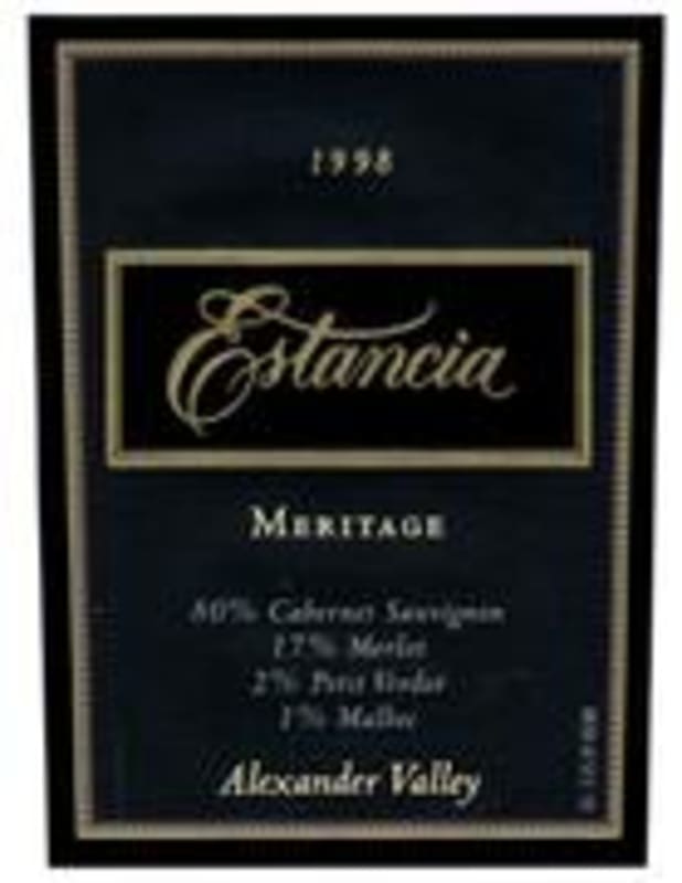 Estancia Meritage Red (375ML half-bottle) 1998 Front Label
