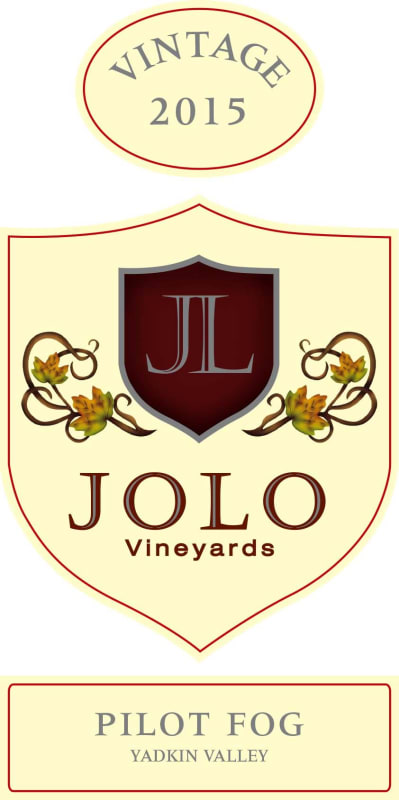 Jolo Winery & Vinyards Pilot Fog 2015 Front Label