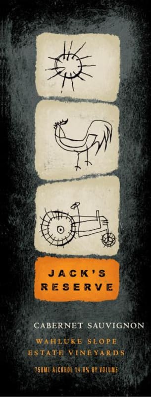 Jones of Washington Wine Jacks Reserve Cabernet Sauvignon 2012 Front Label