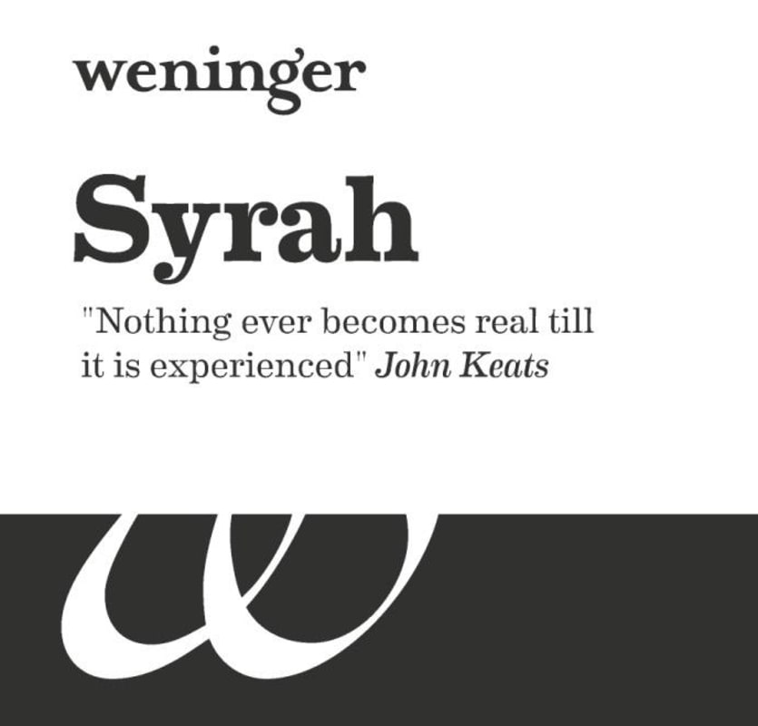 Weingut Weninger Burgenland Syrah 2012 Front Label