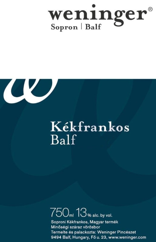 Weingut Weninger Burgenland Balf Kekfrankos 2012 Front Label