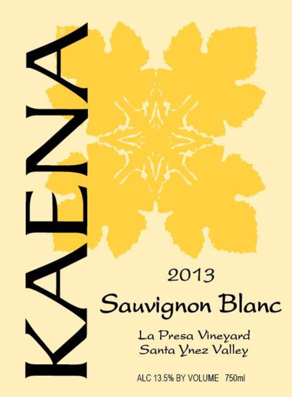 Kaena Wines Sauvignon Blanc 2013 Front Label