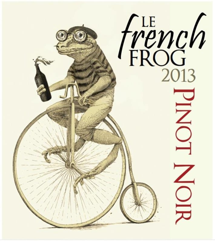Karl Calini Wines Le French Frog Pinot Noir 2013 Front Label