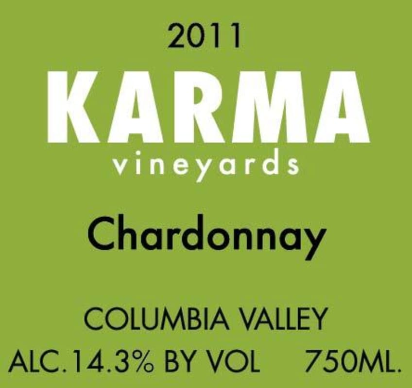 Karma Vineyards Chardonnay 2011 Front Label