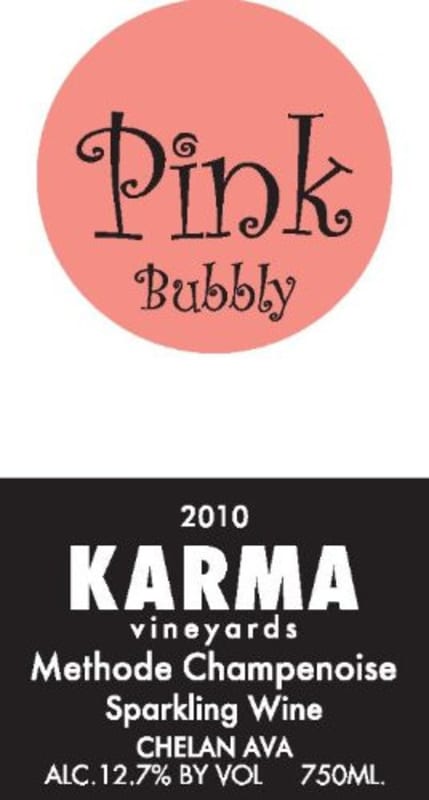 Karma Vineyards Pink Bubbly 2010 Front Label