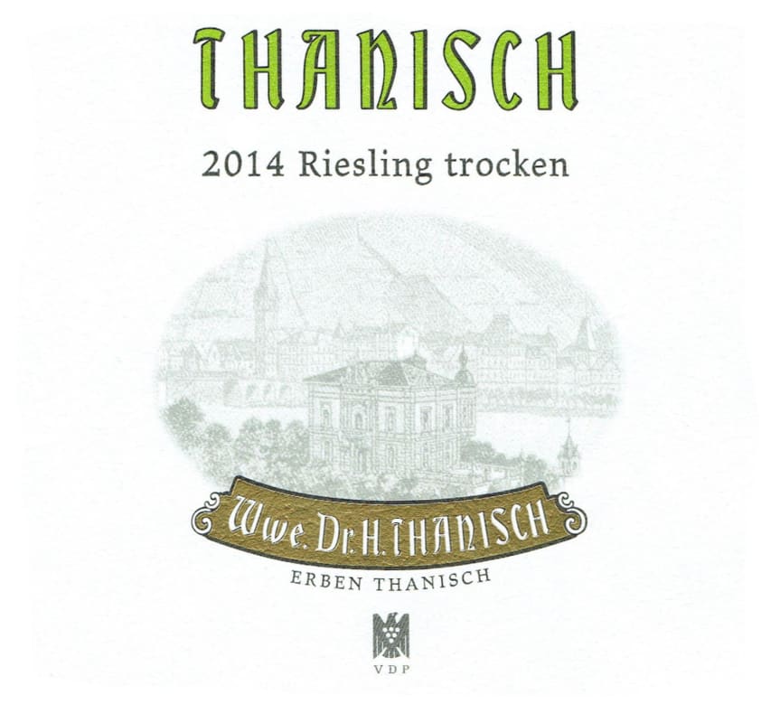 Dr. H. Thanisch (Erben Thanisch) Mosel Riesling Trocken 2014 Front Label