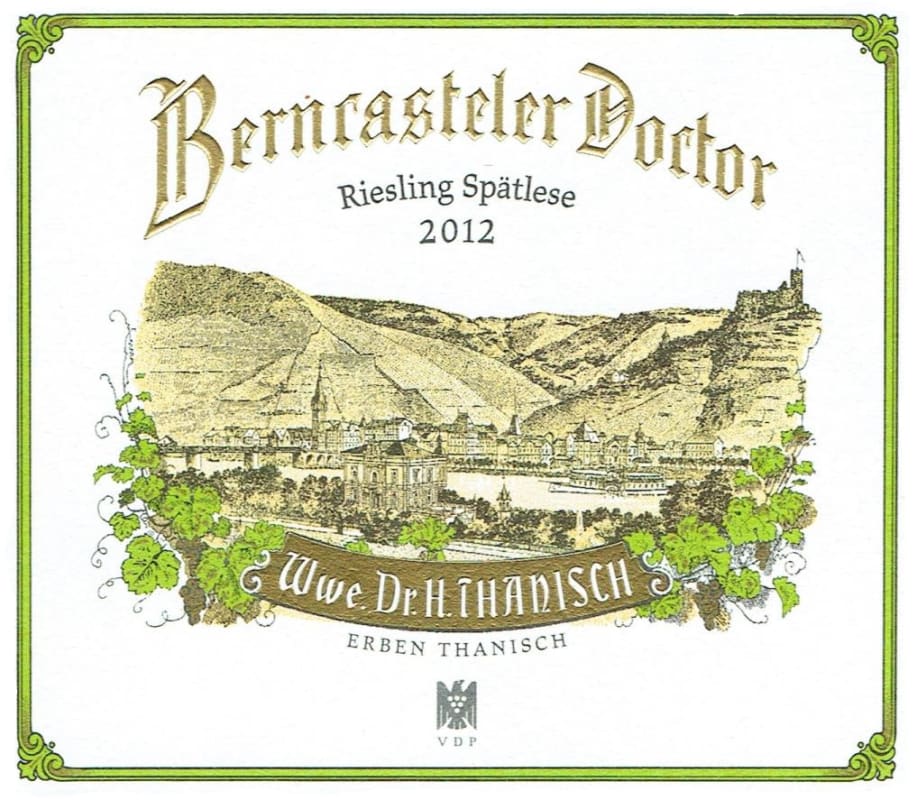 Dr. H. Thanisch (Erben Thanisch) Bernkasteler Doctor Spatlese Riesling 2012 Front Label
