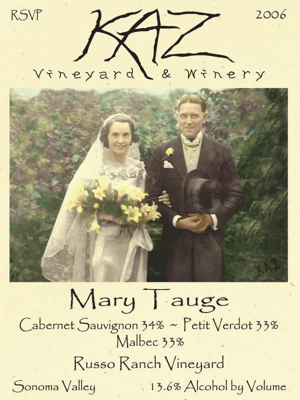 Kaz Winery Mary Tauge Russo Ranch Vineyard 2006 Front Label
