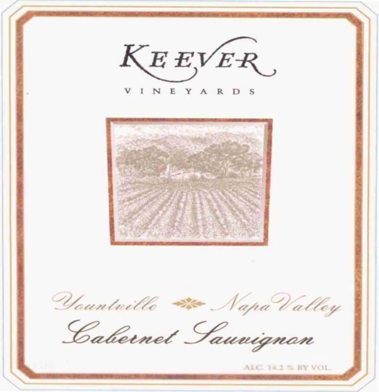 Keever Vineyards and Winery Cabernet Sauvignon 2013 Front Label