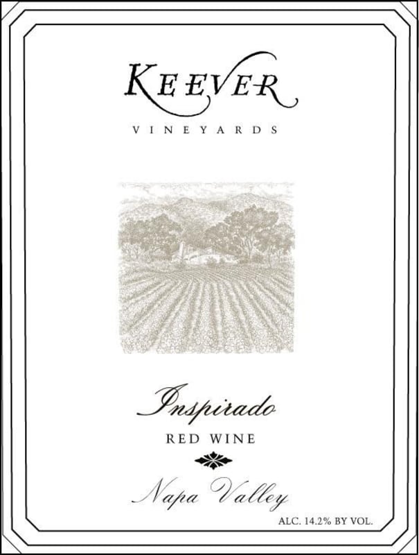 Keever Vineyards and Winery Inspirado Red Wine 2011 Front Label