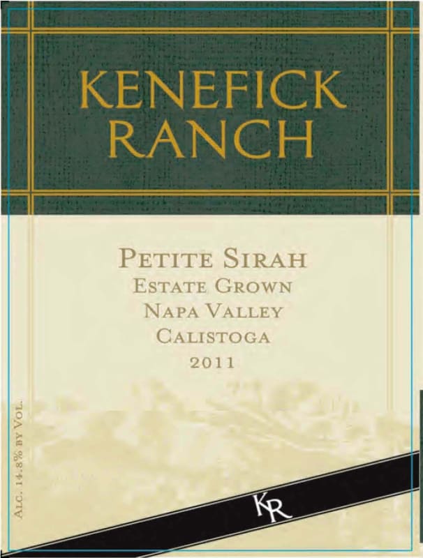 Kenefick Ranch Petite Sirah 2011 Front Label