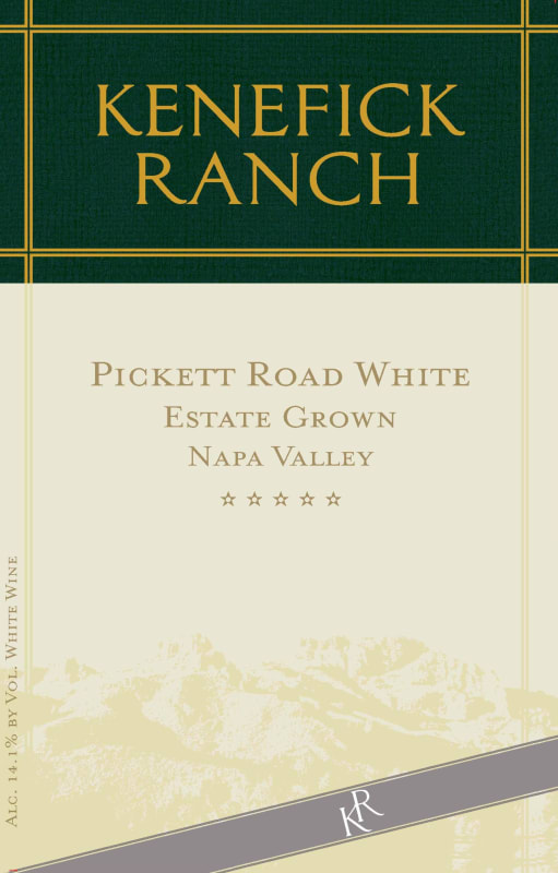 Kenefick Ranch Picket Road White 2014 Front Label