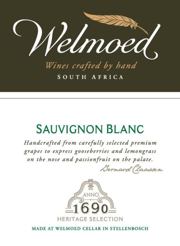 Welmoed Wines Sauvignon Blanc 2014 Front Label