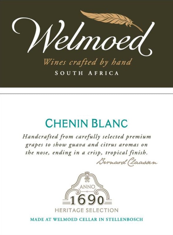 Welmoed Wines Chenin Blanc 2013 Front Label