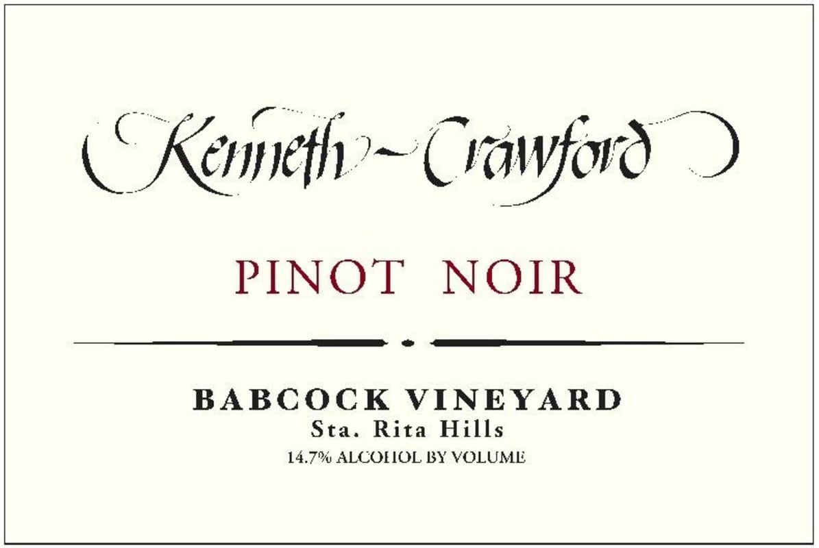 Kenneth-Crawford BaBabcock Vineyard Pinot Noir 2009 Front Label