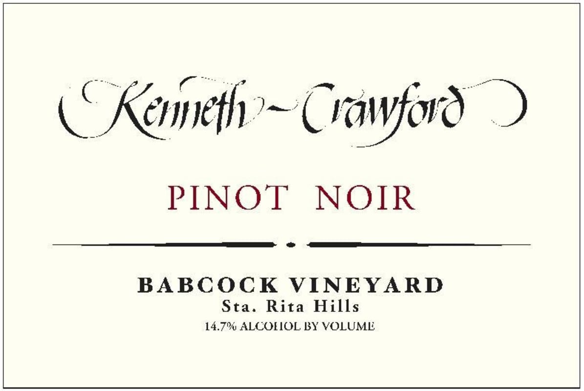 Kenneth-Crawford Babcock Vineyard Pinot Noir 2007 Front Label