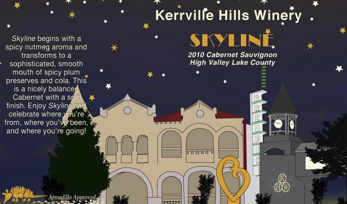 Kerrville Hills Winery Skyline Cabernet Sauvignon 2010 Front Label