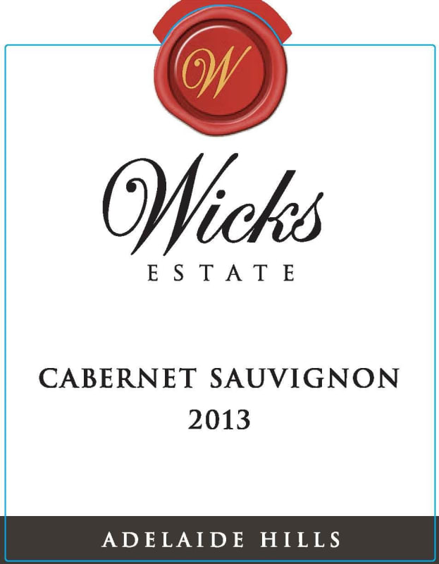 Wicks Estate Cabernet Sauvignon 2013 Front Label