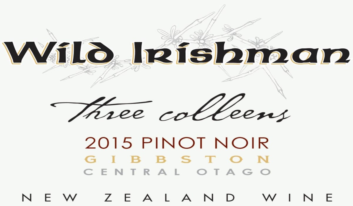 Wild Irishman Wines Three Colleens Pinot Noir 2015 Front Label