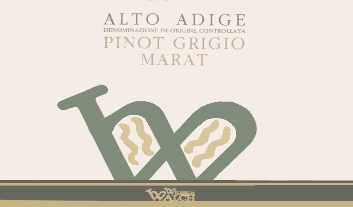 Wilhelm Walch S.r.l. Alto Adige Marat Pinot Grigio 2015 Front Label