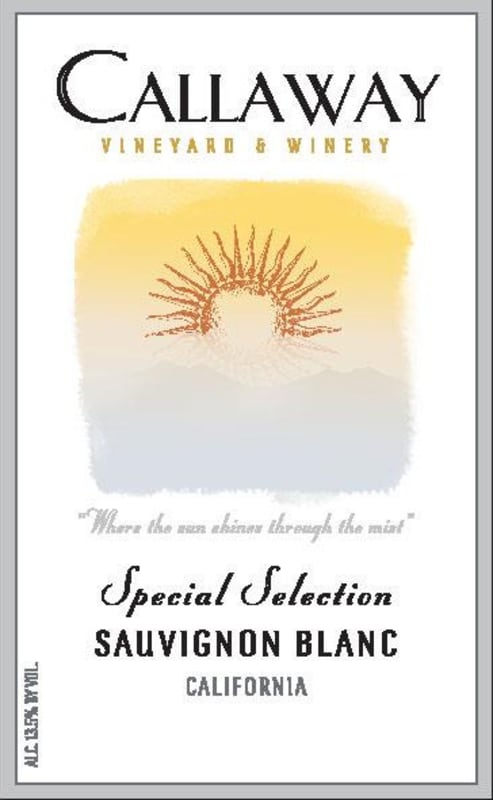 Callaway Special Selection Sauvignon Blanc 2013 Front Label